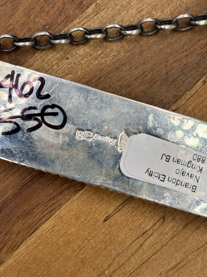 Blackjack Crush Mojave #917-37 Bar Necklace by Brandon Etcitty, Navajo