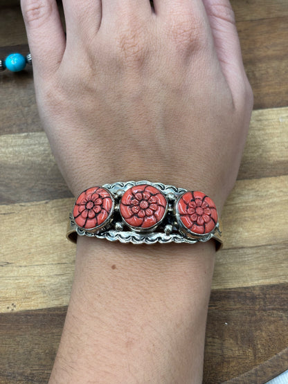 Pink Coral #101-9 Statement Necklace Set by S Ray