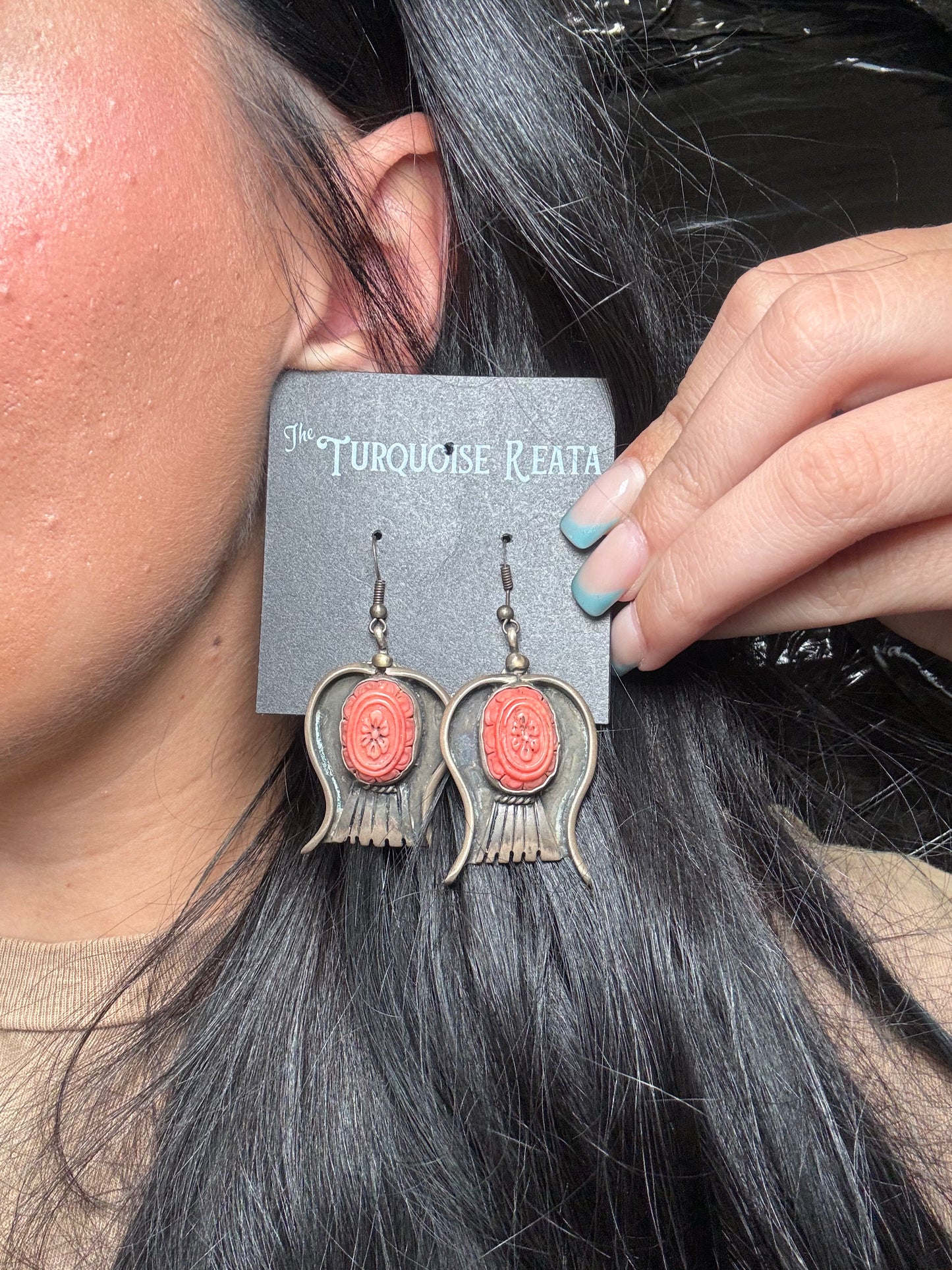 Pink Coral #101-9 Statement Necklace Set by S Ray