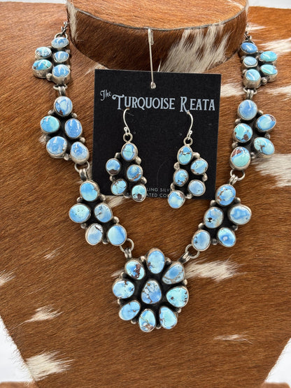 Golden Hills #101-8 Statement Necklace Set by Ella Peter, Navajo