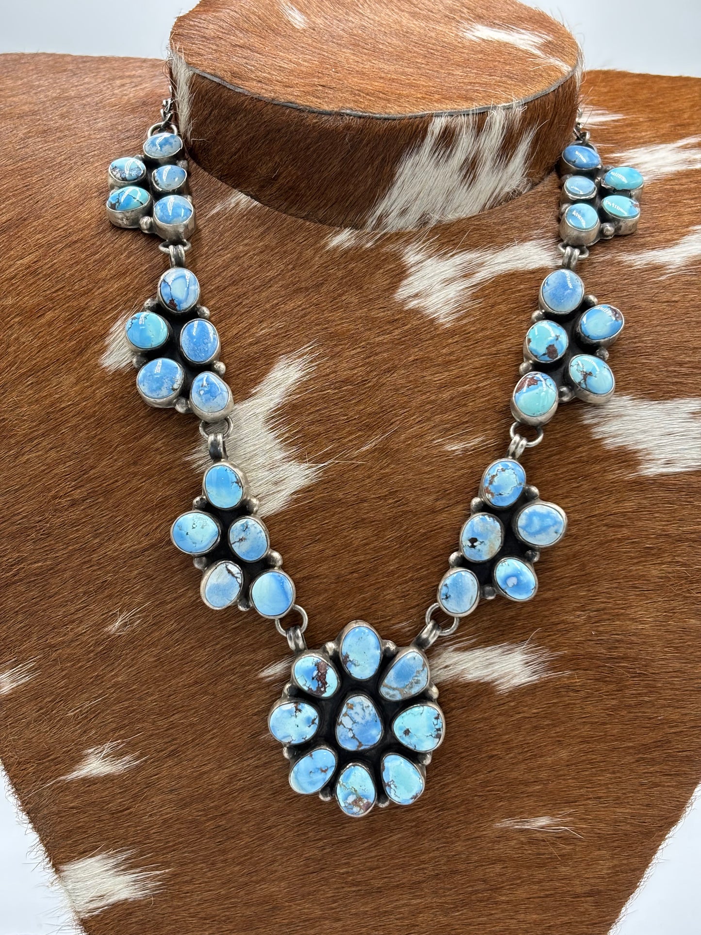 Golden Hills #101-8 Statement Necklace Set by Ella Peter, Navajo