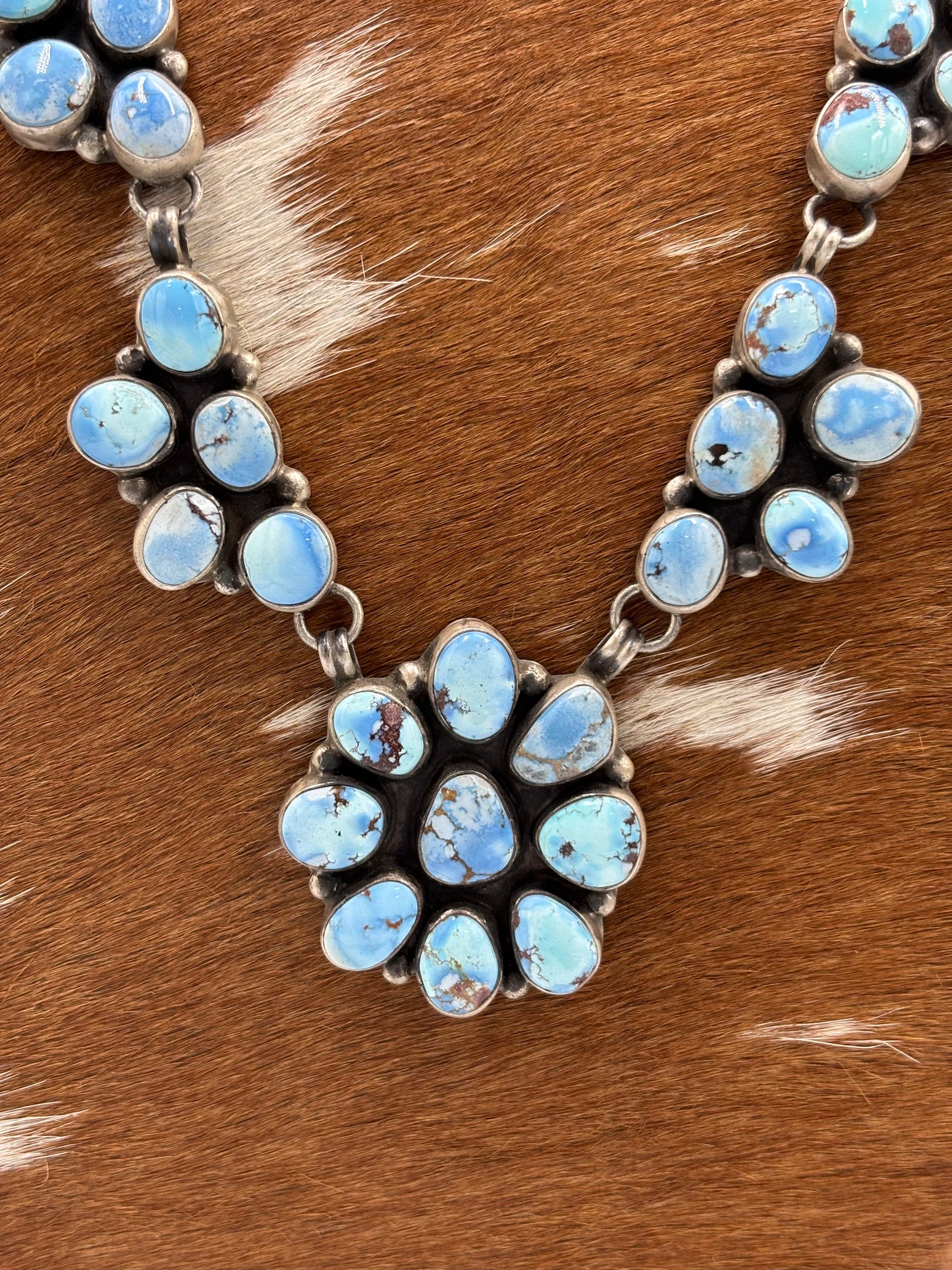 Golden Hills #101-8 Statement Necklace Set by Ella Peter, Navajo