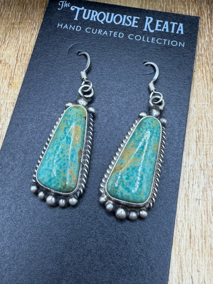 Turquoise Earrings #83-3 by Elouise Kee, Navajo