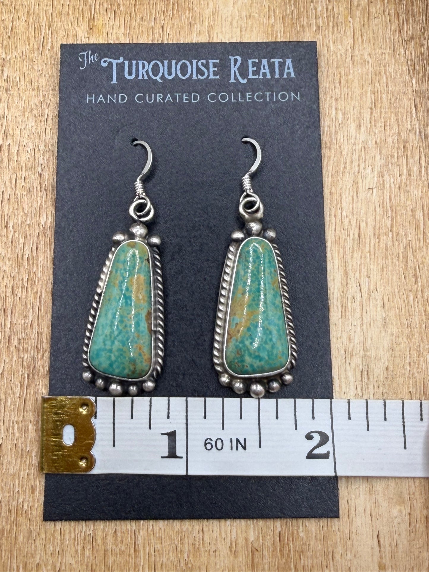 Turquoise Earrings #83-3 by Elouise Kee, Navajo