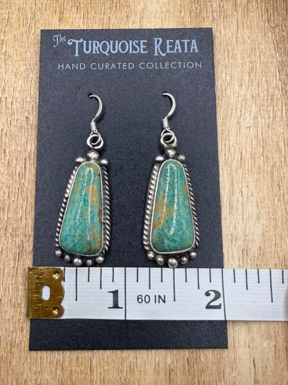 Turquoise Earrings #83-3 by Elouise Kee, Navajo