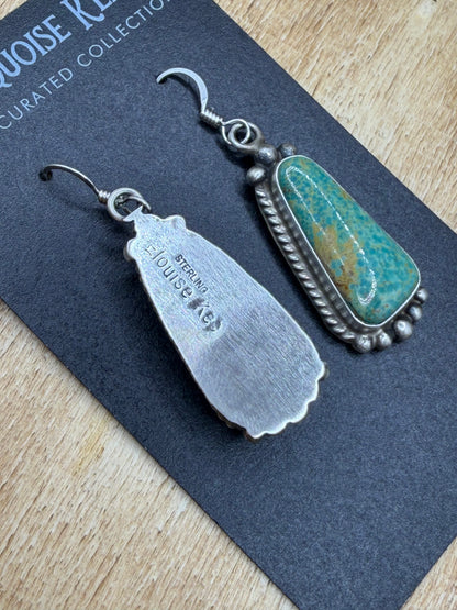 Turquoise Earrings #83-3 by Elouise Kee, Navajo