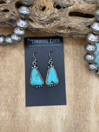 Turquoise Earrings #83-4 by Elouise Kee, Navajo