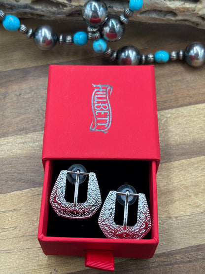 Silver Baby - Buckle Betty Earrings by Hillbetty