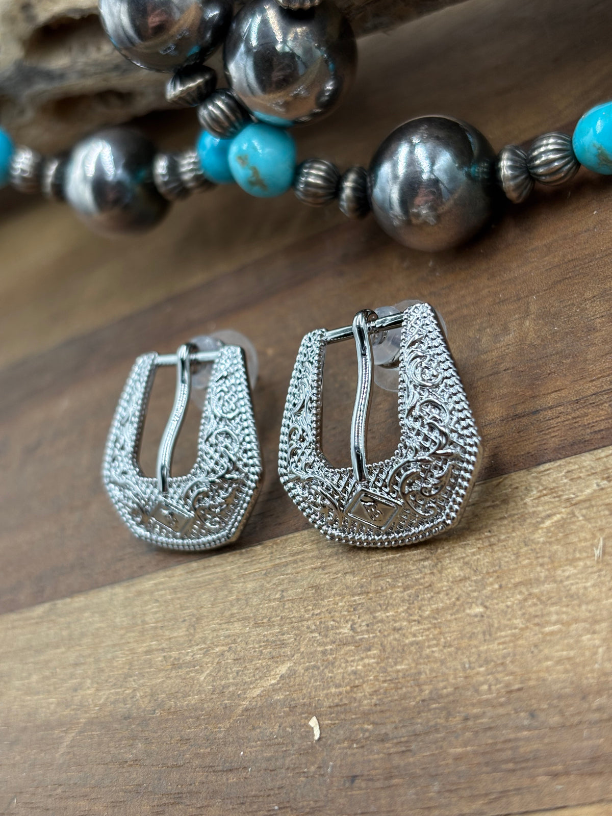 Silver Baby - Buckle Betty Earrings by Hillbetty