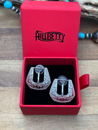 Silver Baby - Buckle Betty Earrings by Hillbetty