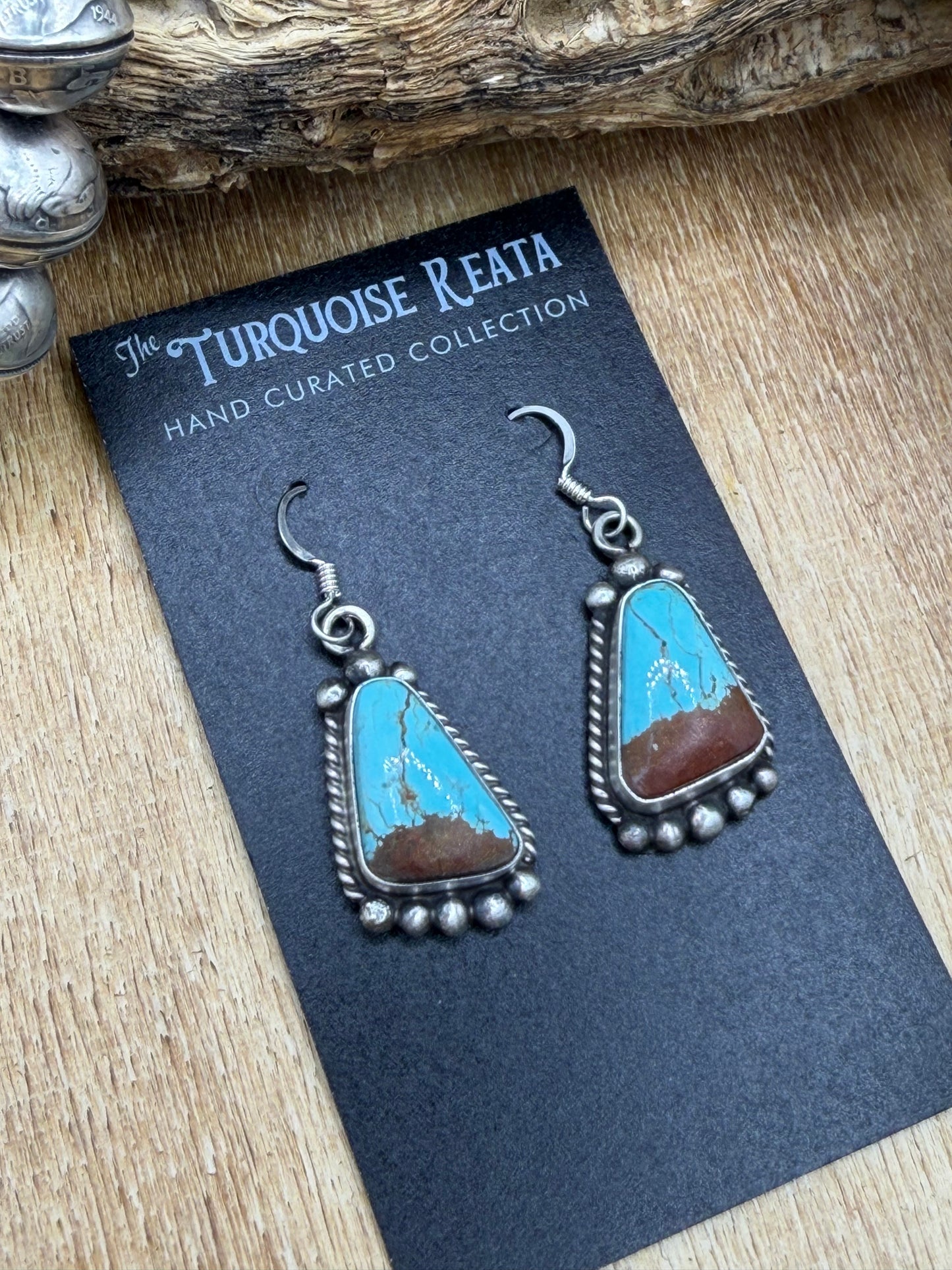 Mine #8 Earrings #83-2 by Elouise Kee, Navajo