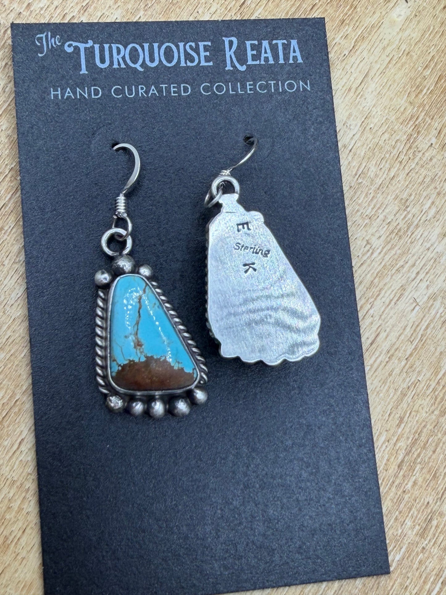 Mine #8 Earrings #83-2 by Elouise Kee, Navajo