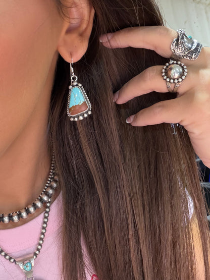 Mine #8 Earrings #83-2 by Elouise Kee, Navajo