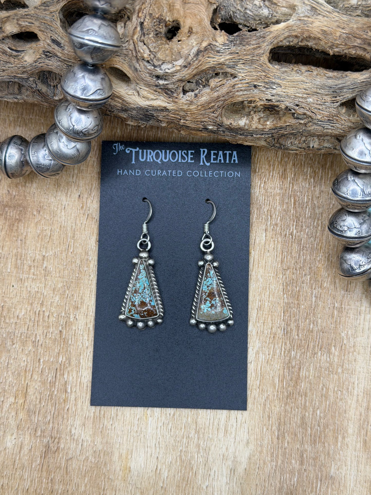 Mine #8 Earrings #83-1 by Elouise Kee, Navajo