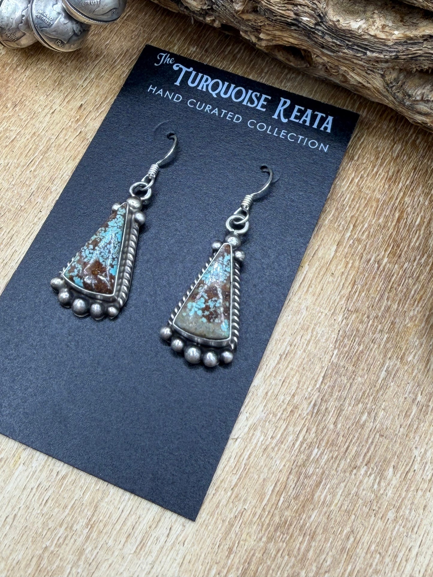 Mine #8 Earrings #83-1 by Elouise Kee, Navajo