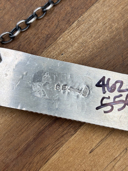 White Buffalo Mojave #917-40 Bar Necklace by Brandon Etcitty, Navajo