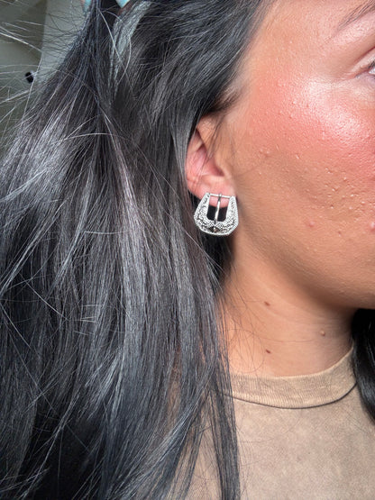 Silver Baby - Buckle Betty Earrings by Hillbetty