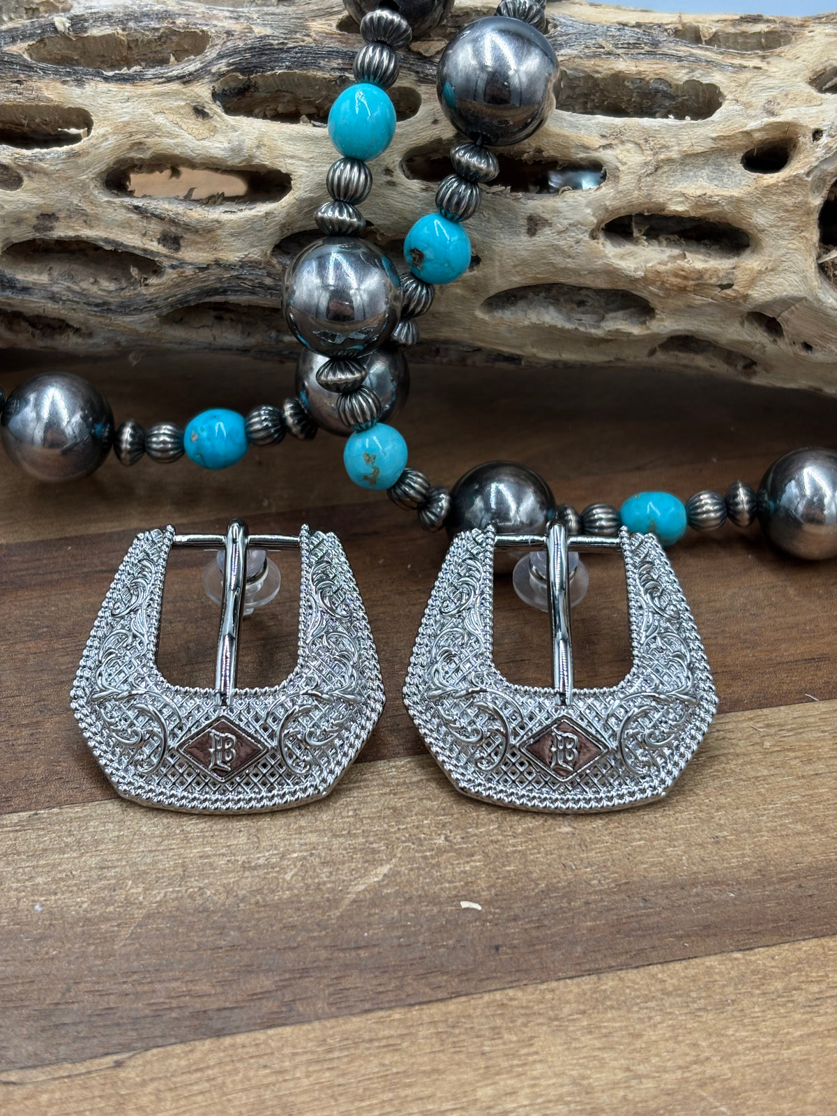 Silver Mini - Buckle Betty Earrings by Hillbetty