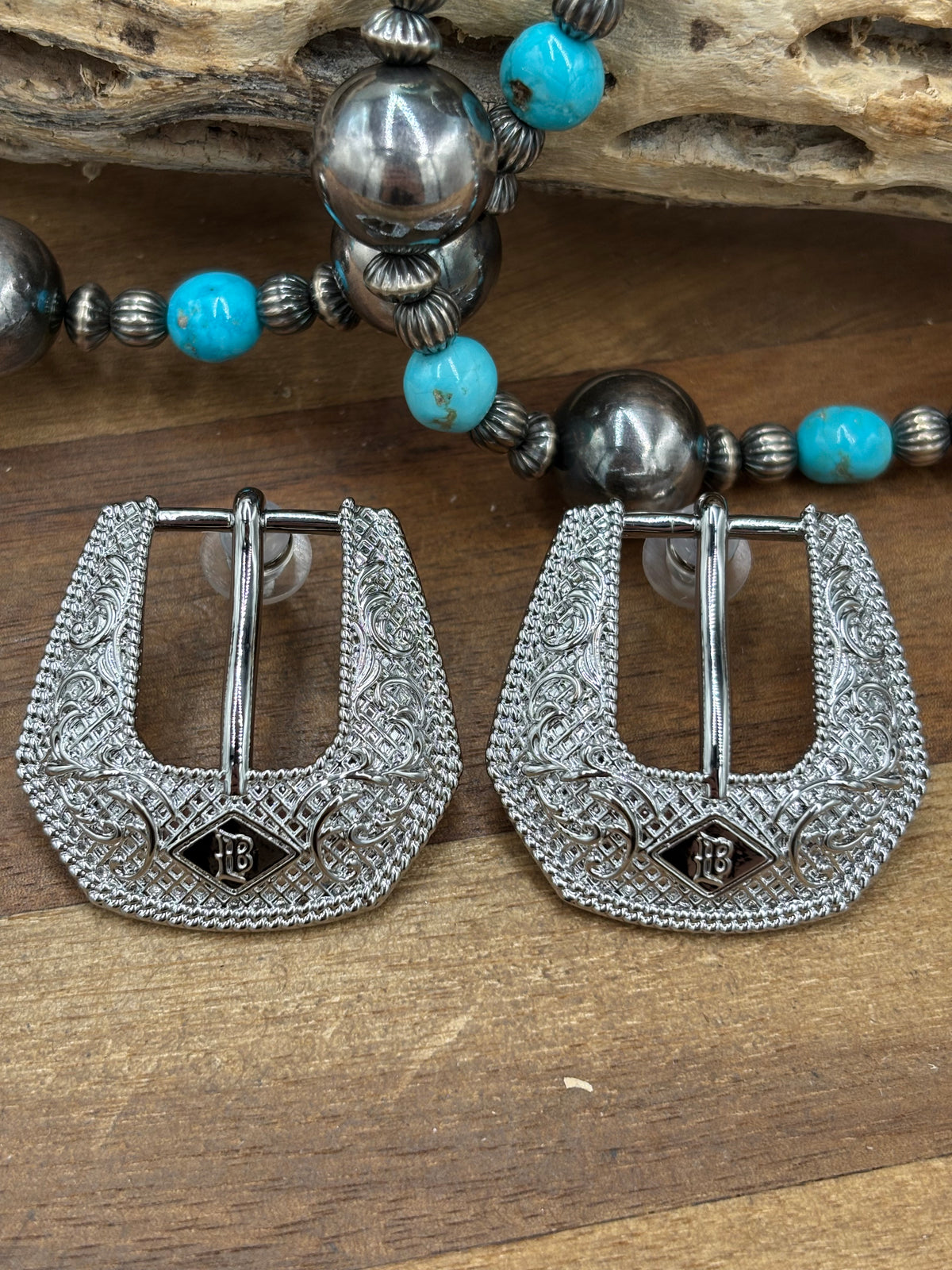 Silver Mini - Buckle Betty Earrings by Hillbetty
