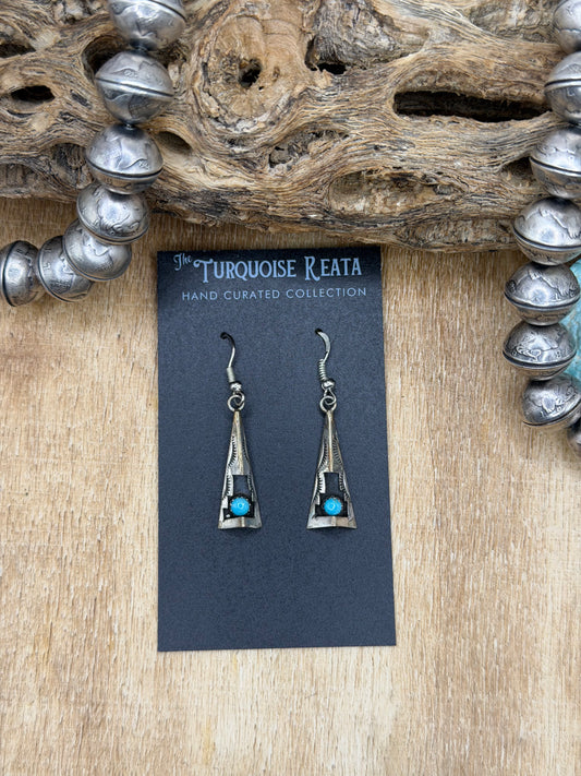 Shadow Box Earrings by Felix Berry, Navajo
