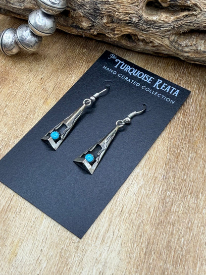 Shadow Box Earrings by Felix Berry, Navajo