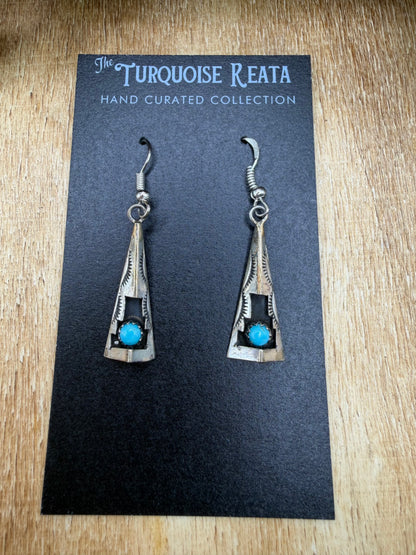 Shadow Box Earrings by Felix Berry, Navajo
