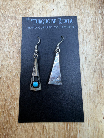 Shadow Box Earrings by Felix Berry, Navajo