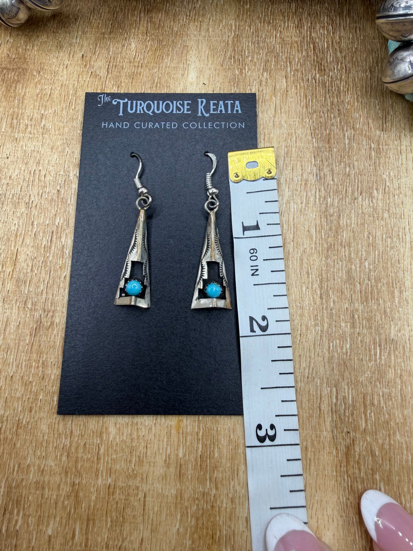 Shadow Box Earrings by Felix Berry, Navajo