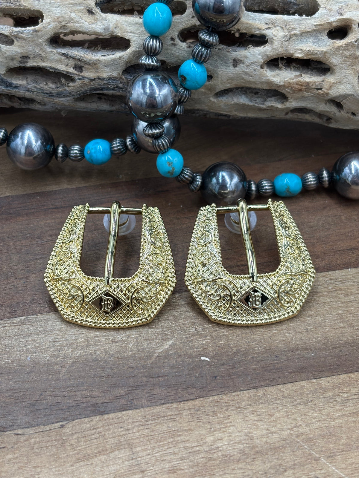 Gold Mini - Buckle Betty Earrings by Hillbetty