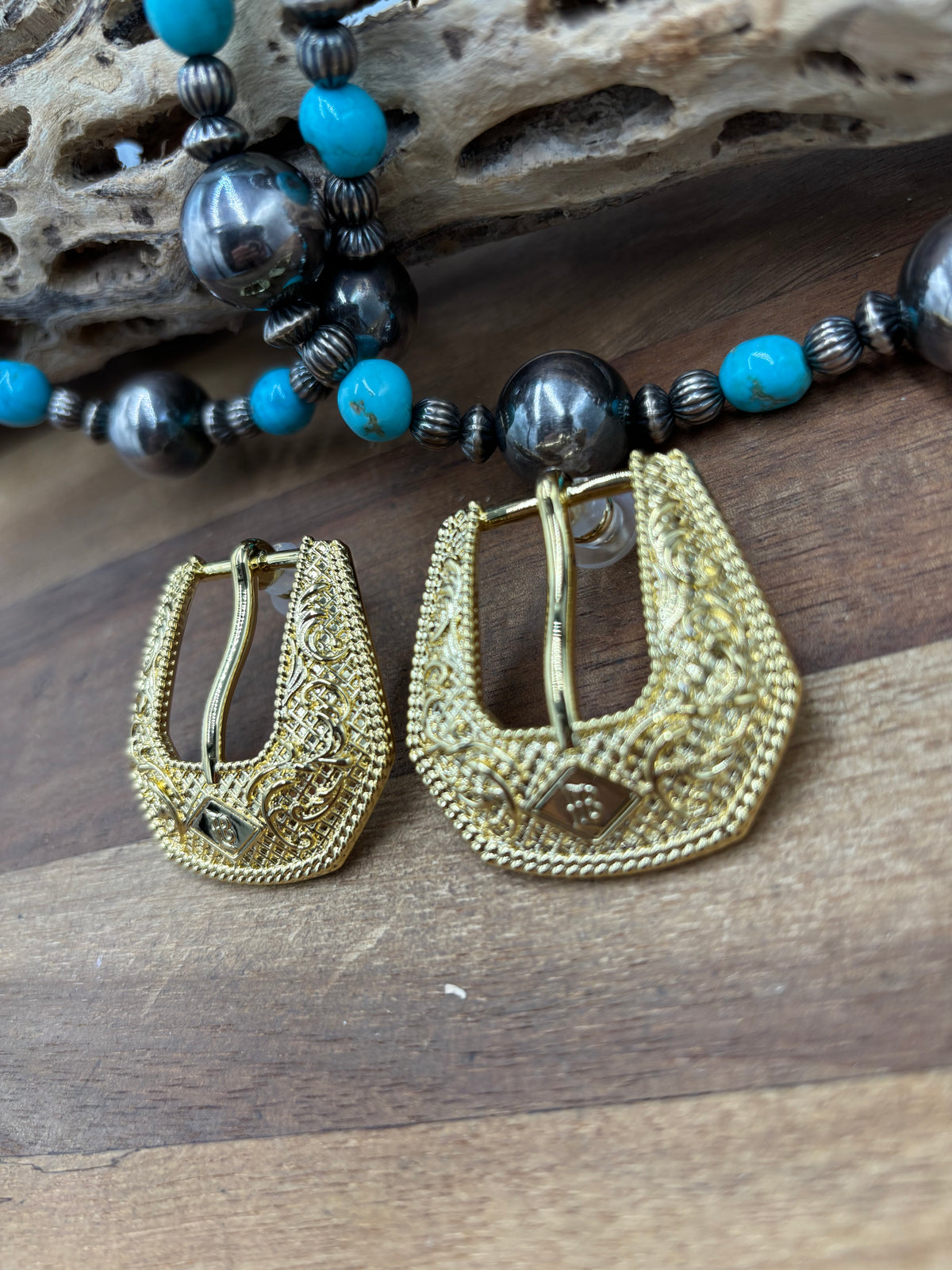 Gold Mini - Buckle Betty Earrings by Hillbetty