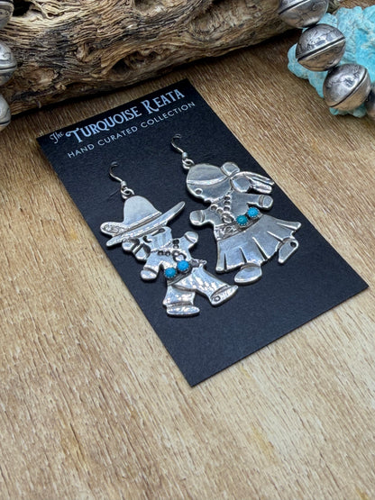Lady & Man Earrings, Native Made