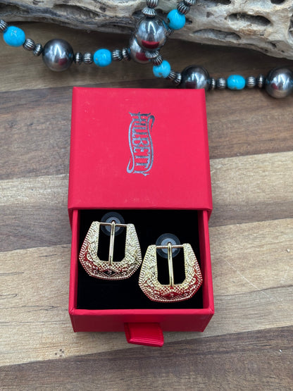 Gold Baby - Buckle Betty Earrings by Hillbetty