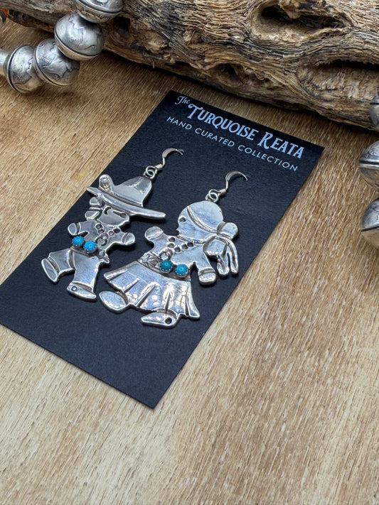 Lady & Man Earrings, Native Made