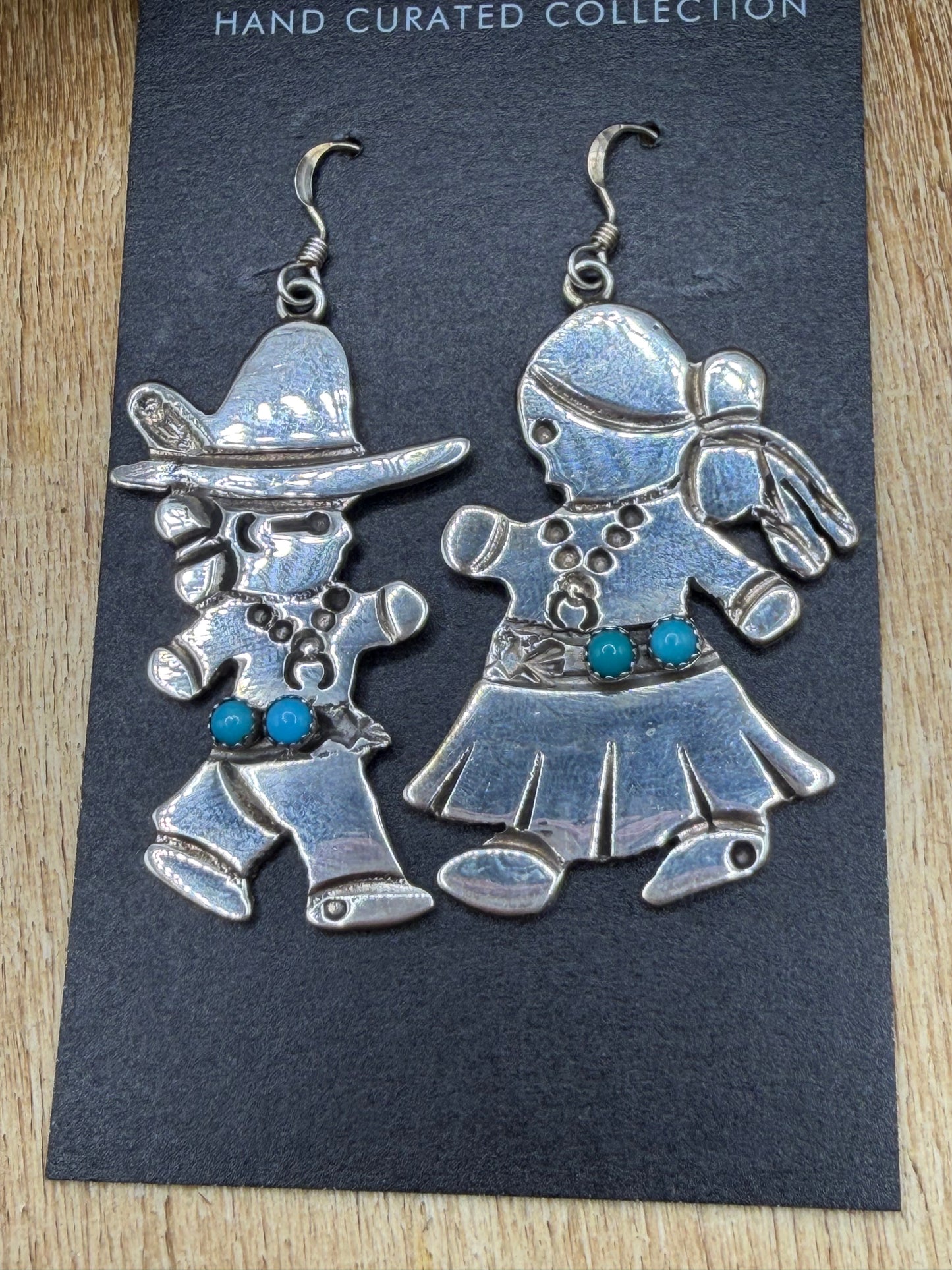 Lady & Man Earrings, Native Made