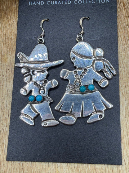Lady & Man Earrings, Native Made