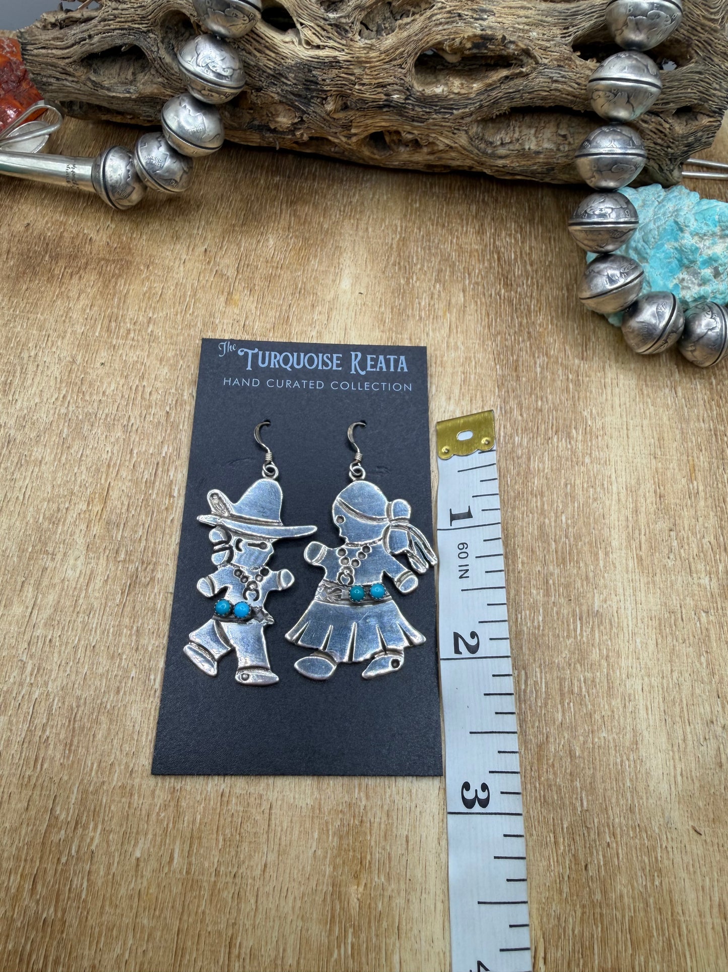 Lady & Man Earrings, Native Made
