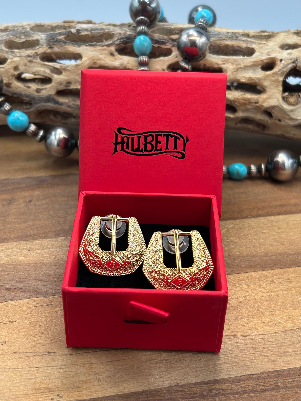Gold Baby - Buckle Betty Earrings by Hillbetty