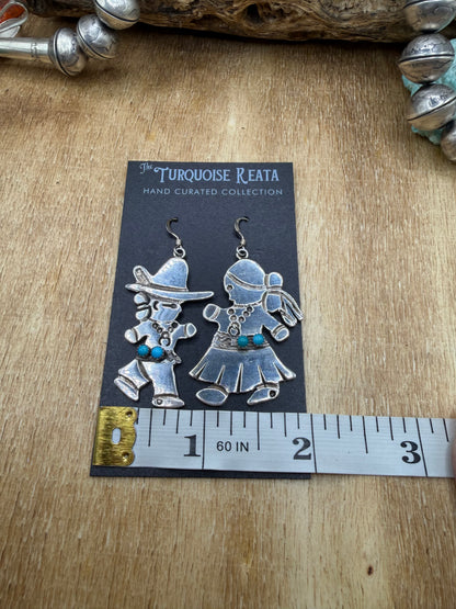 Lady & Man Earrings, Native Made