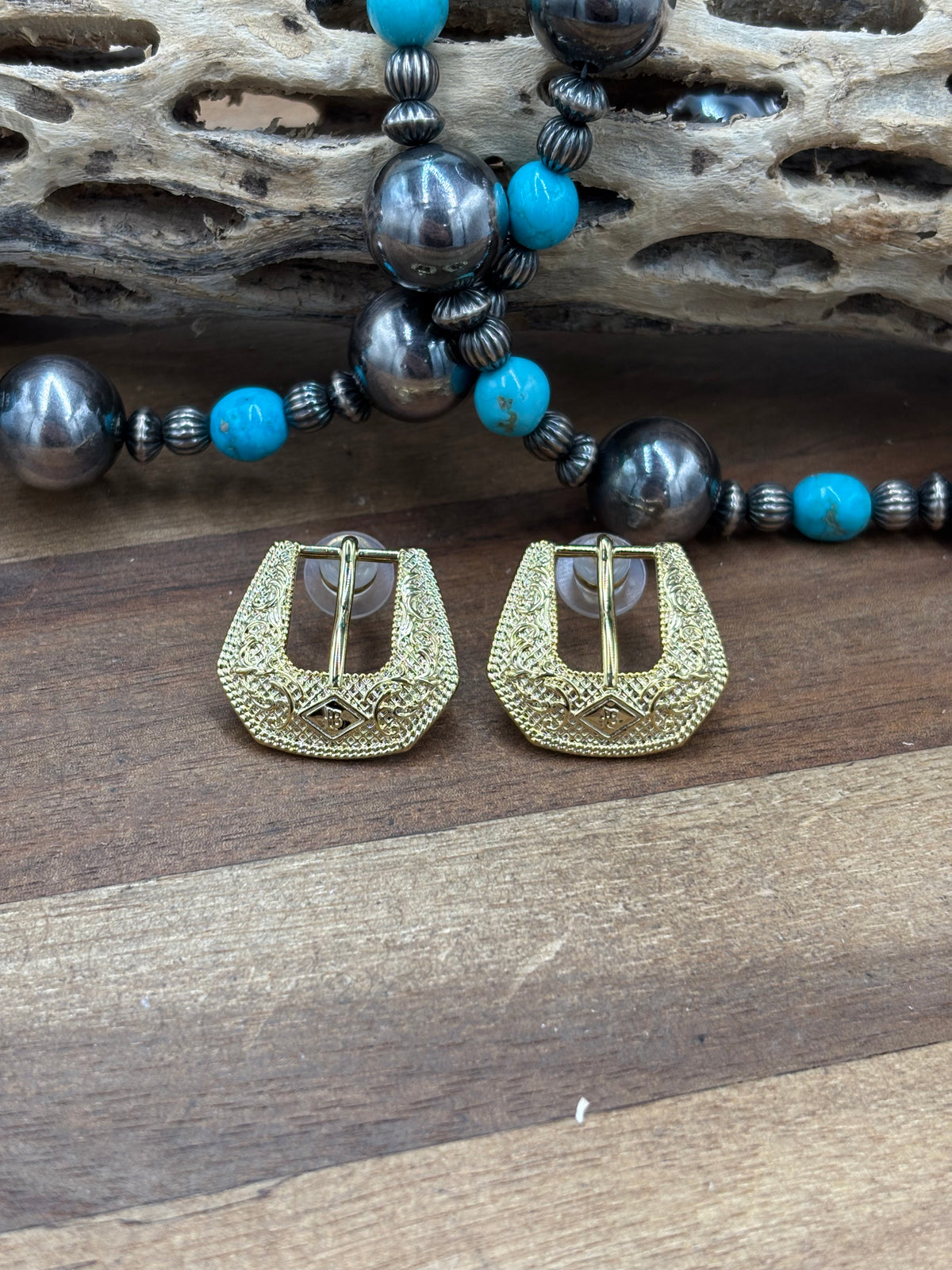 Gold Baby - Buckle Betty Earrings by Hillbetty