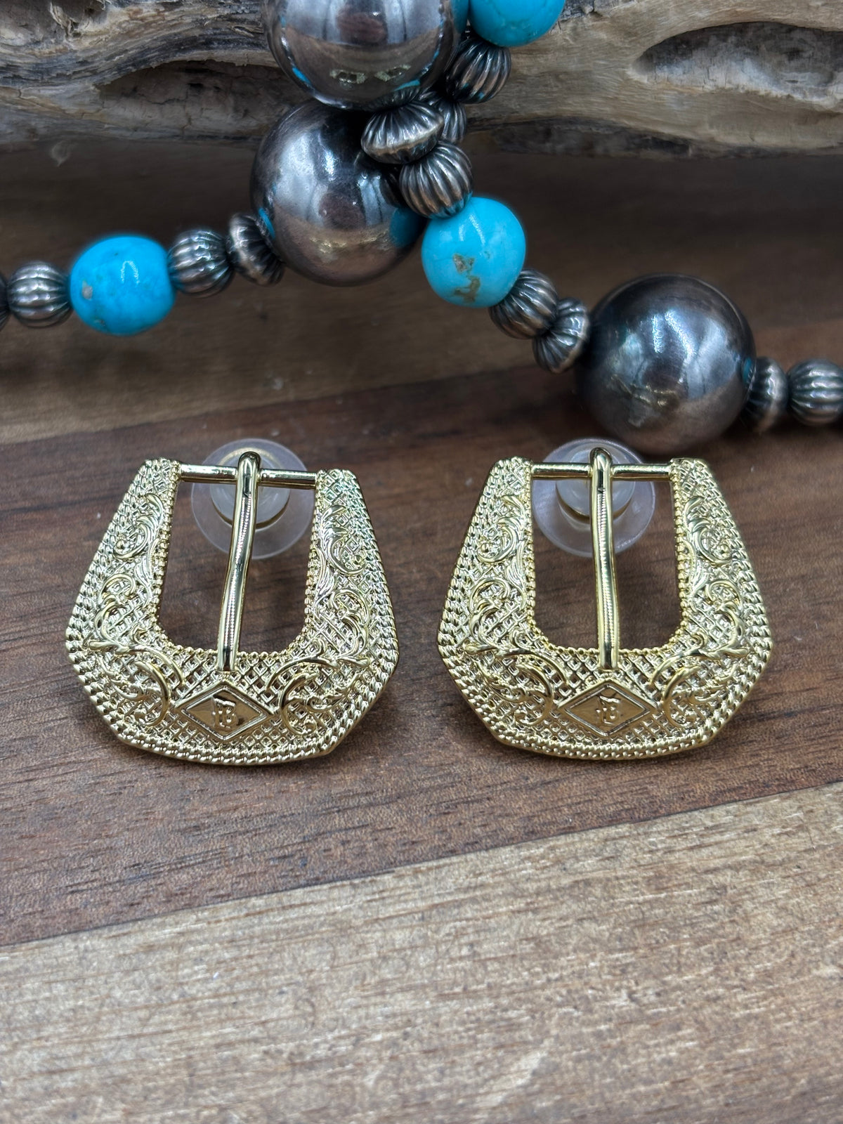 Gold Baby - Buckle Betty Earrings by Hillbetty