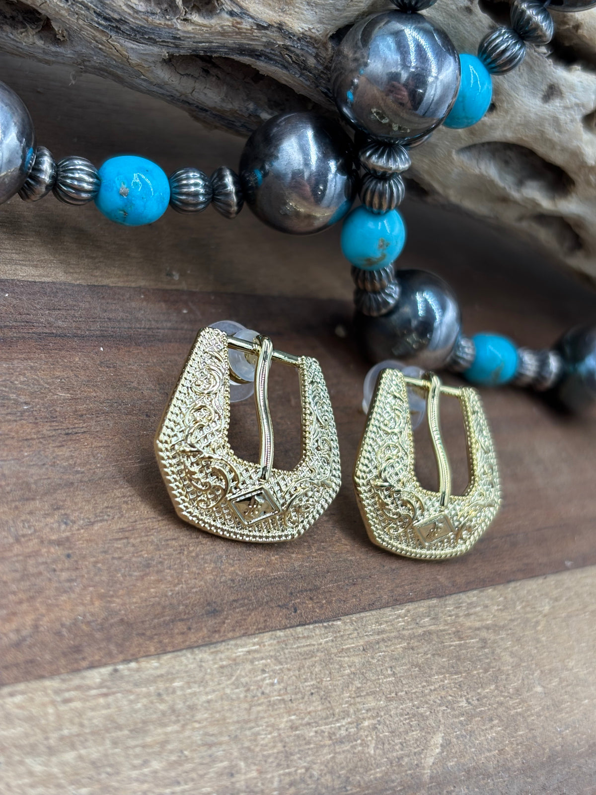Gold Baby - Buckle Betty Earrings by Hillbetty