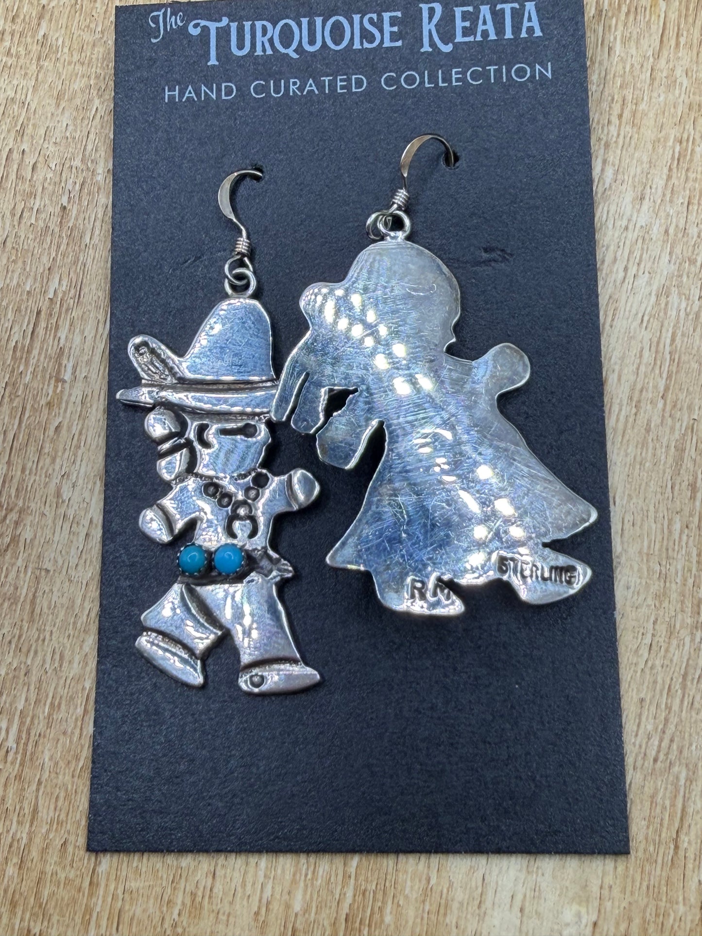 Lady & Man Earrings, Native Made