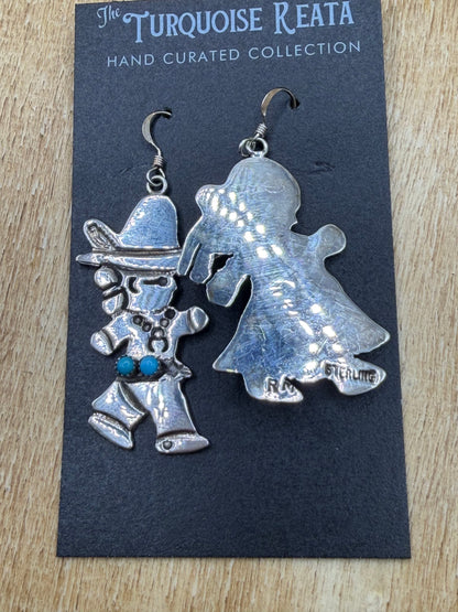 Lady & Man Earrings, Native Made