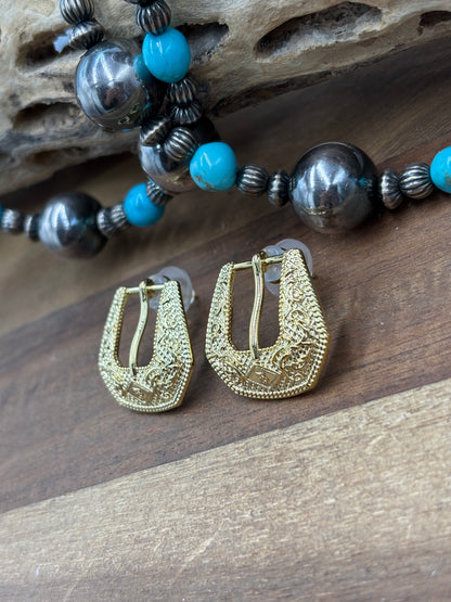 Gold Baby - Buckle Betty Earrings by Hillbetty