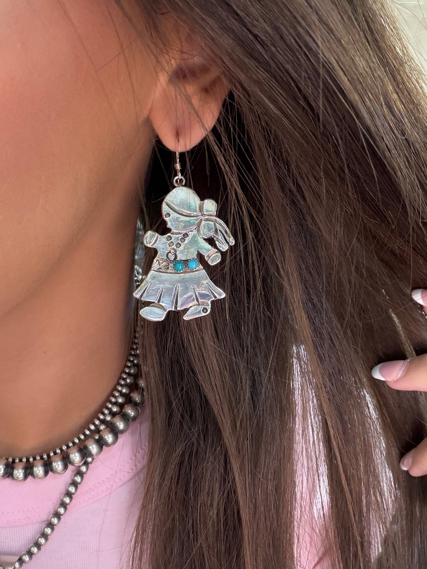 Lady & Man Earrings, Native Made