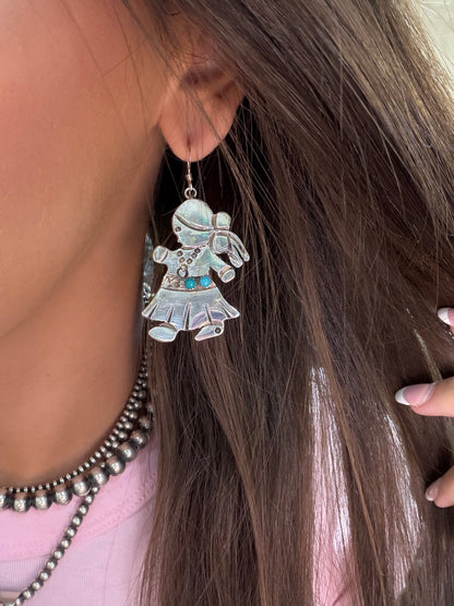 Lady & Man Earrings, Native Made