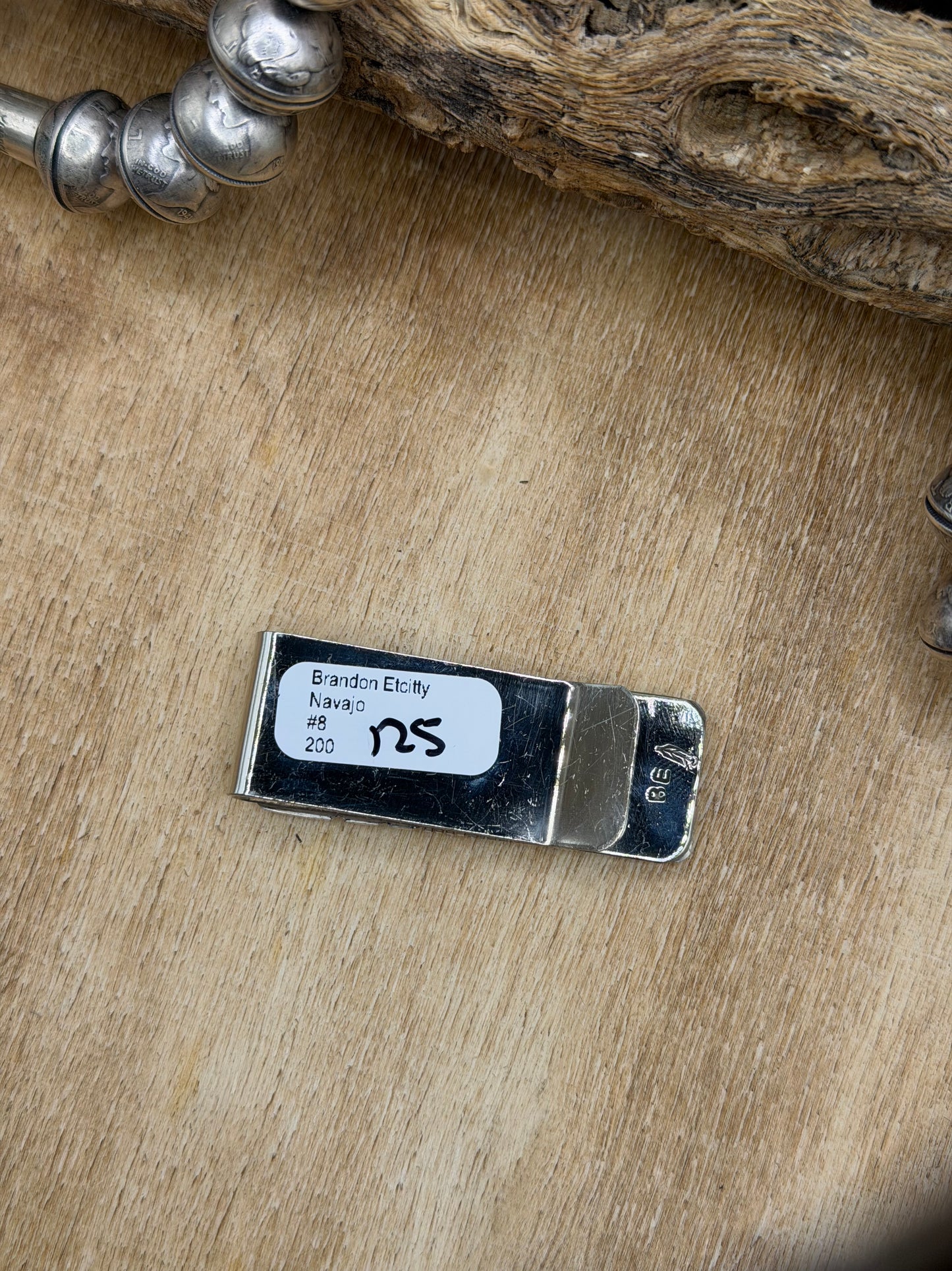 Money Clip/Brim Clip #3 by Brandon Etcitty, Navajo