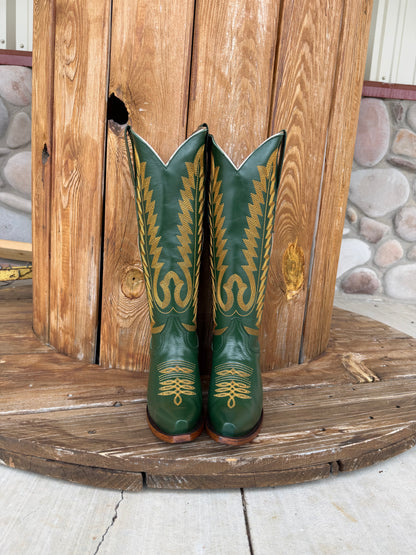 Signature Turquoise Reata Boot – The Marcie Emerald Green Snip Toe Boot