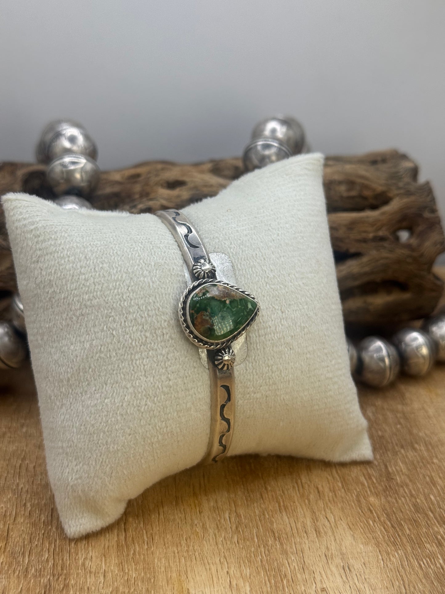 Sonoran Gold Cuff #D by Sam Yellowhair, Navajo