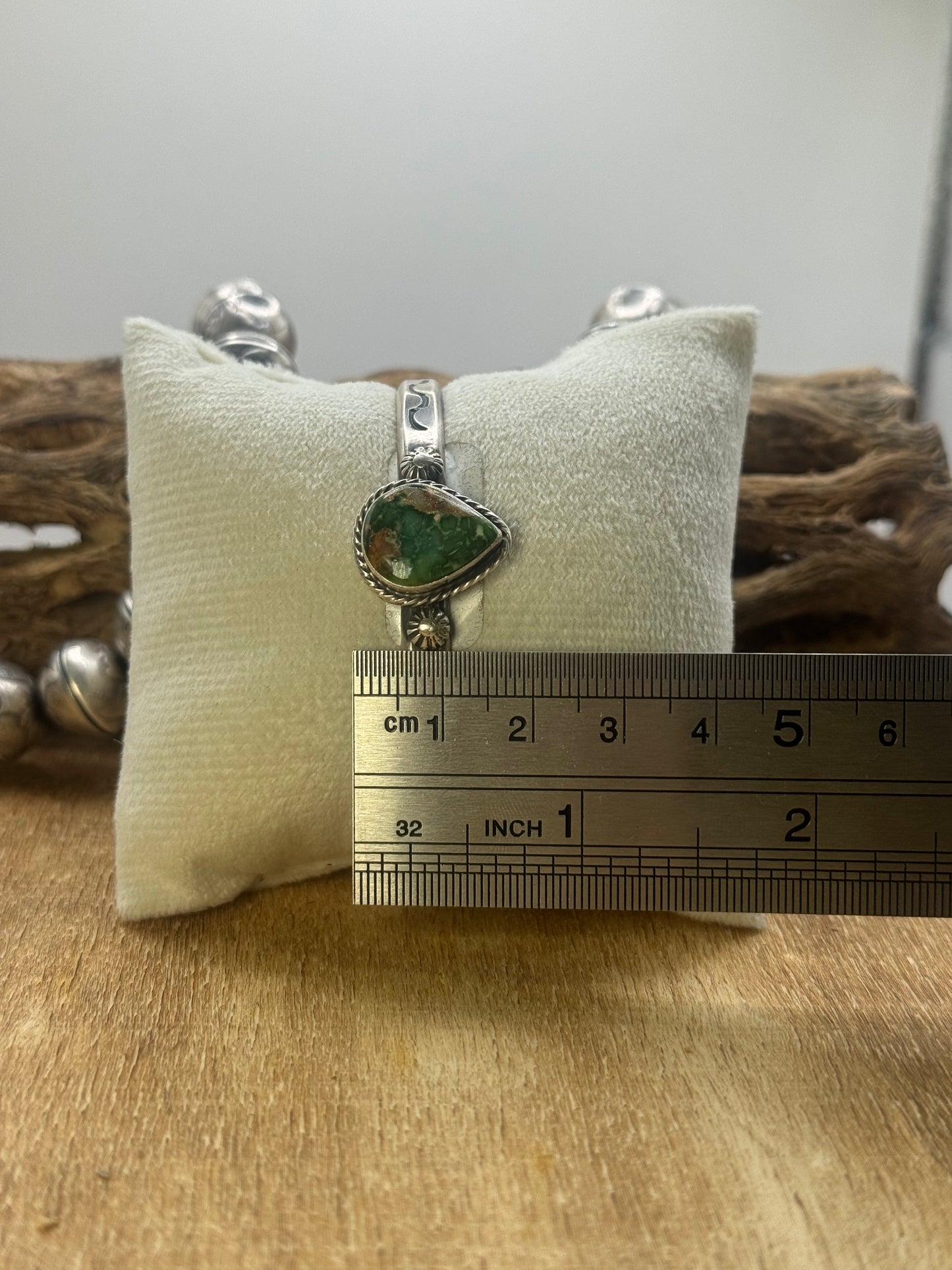 Sonoran Gold Cuff #D by Sam Yellowhair, Navajo